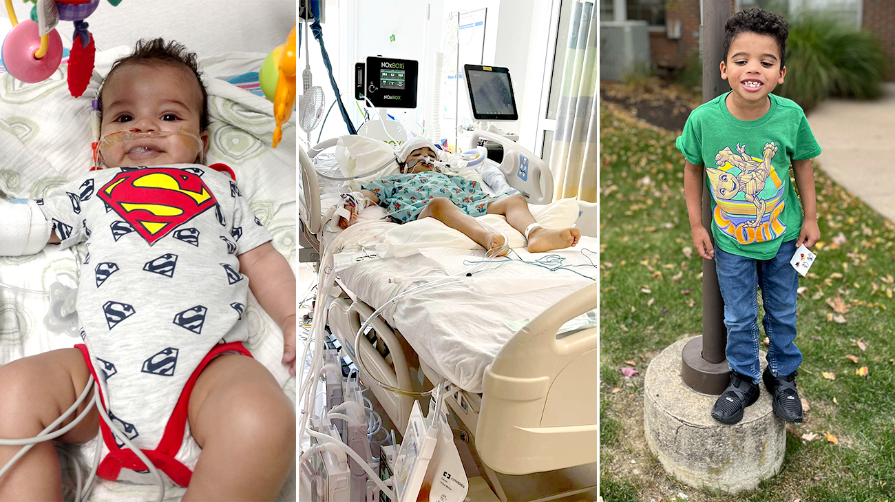 John-Henry in and out of the hospital.