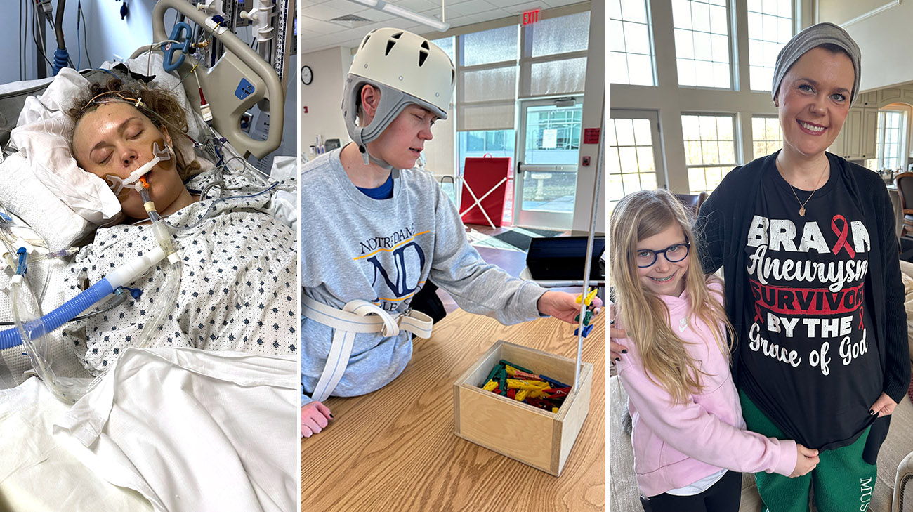 Julianne received treatment at Cleveland Clinic for a severed ruptured brain aneurysm.