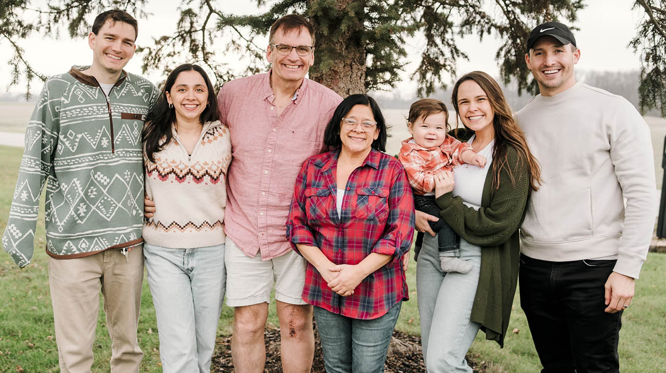 Thomas with his family.