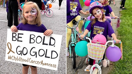 Hannah and Lyla are both eye cancer survivors. 