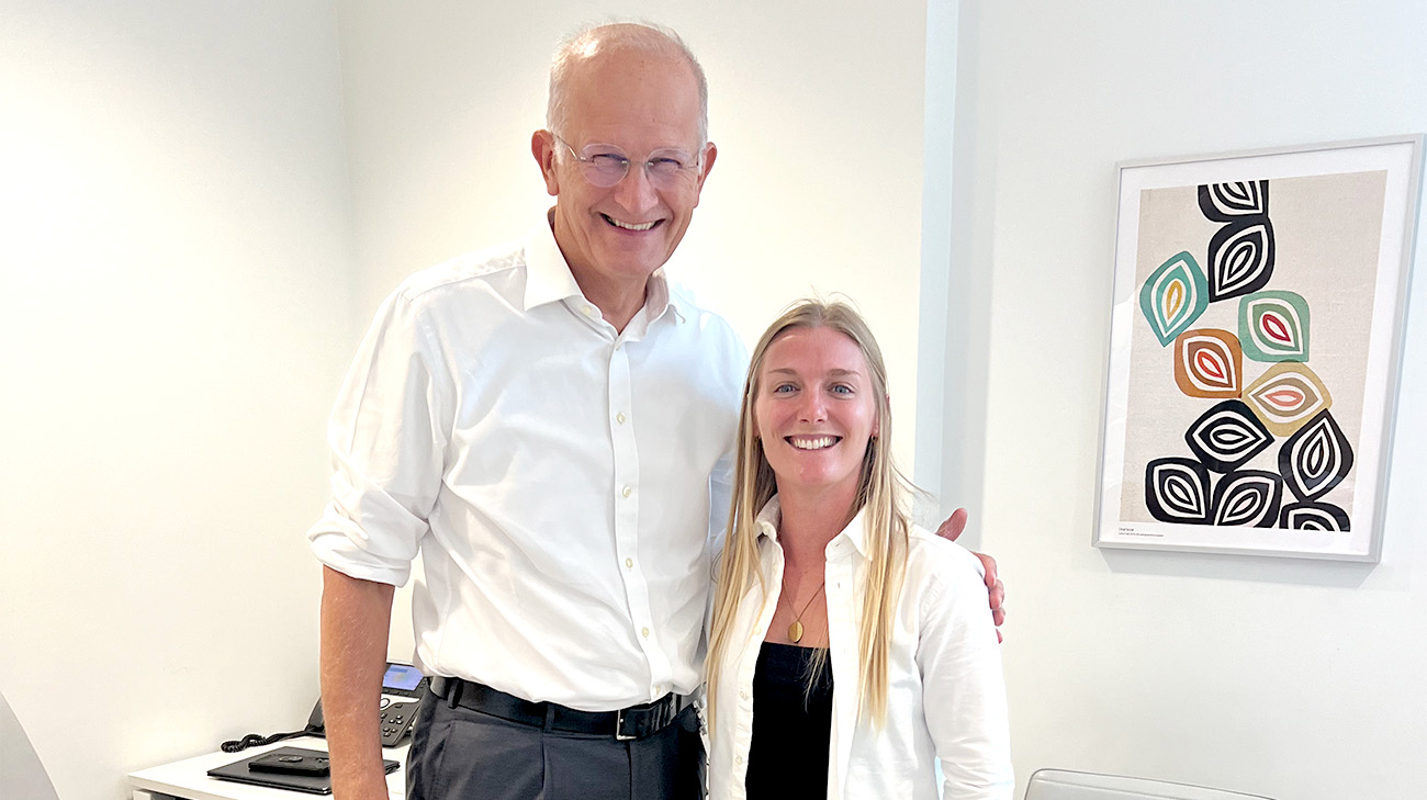 Georgina with Prof Cobb