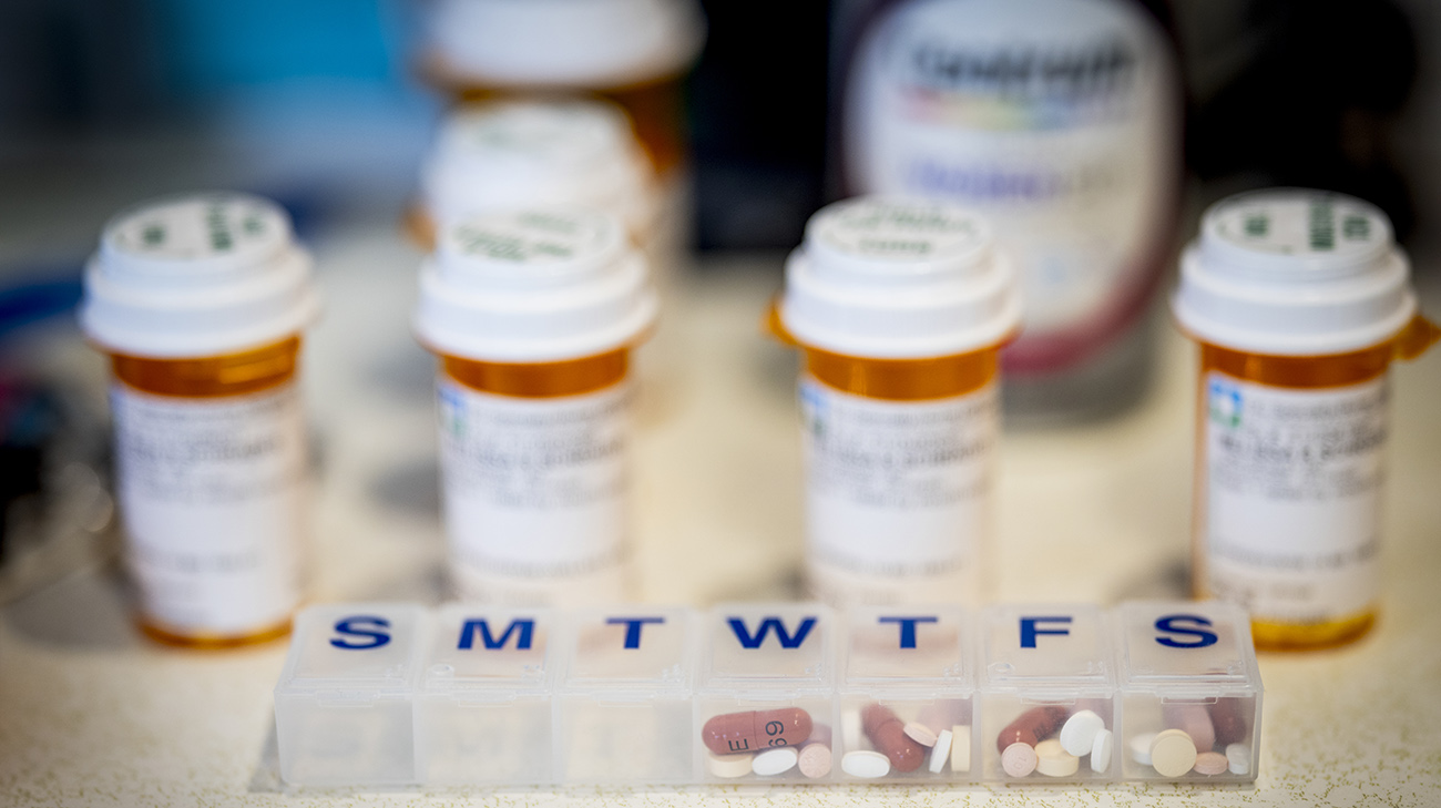 Medications Melissa needs to take weekly to help manage her Alzheimer's. 