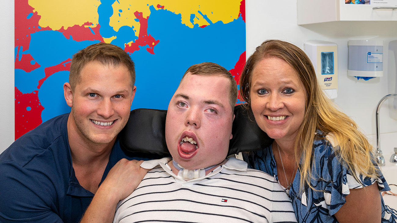 Alex Johnson, accompanied by his brother Colbee Lord and mom Dawn Johnson.