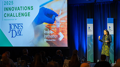 An image of a panel at the second Innovation Challenge.